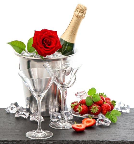 Клубника с шампанским