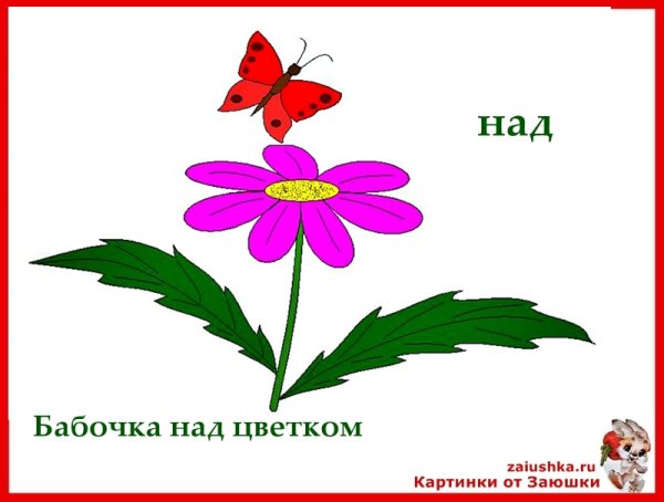 Предлог над картинки