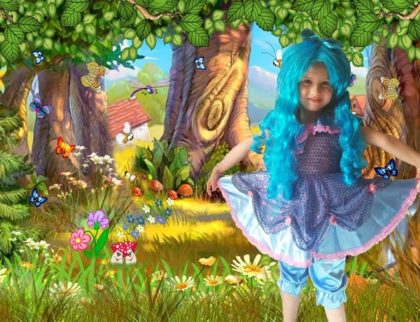 Фотосессия Мальвина в лесу