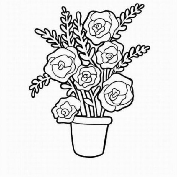 Раскраска букет цветов