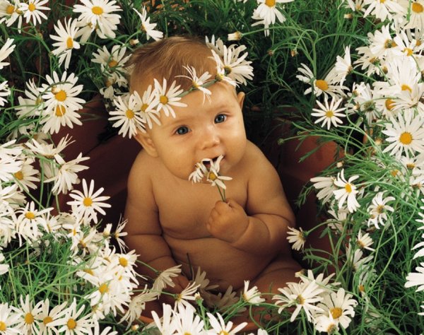 Дети с цветами