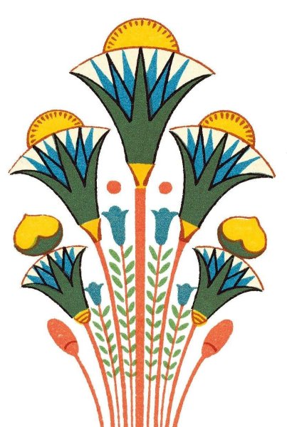 Древнеегипетский орнамент с лотосом