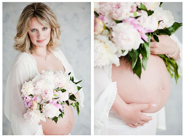 Беременная женщина на природе