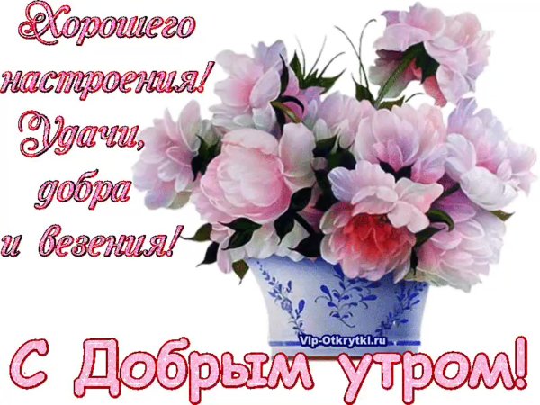 Доброе утро с розами и пожеланиями