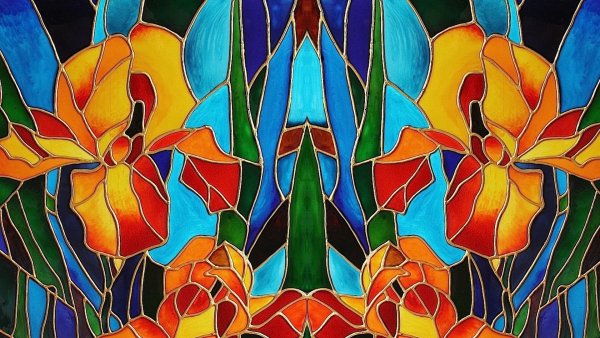 Ирис цветной витраж