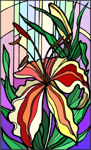 Витраж в цвете