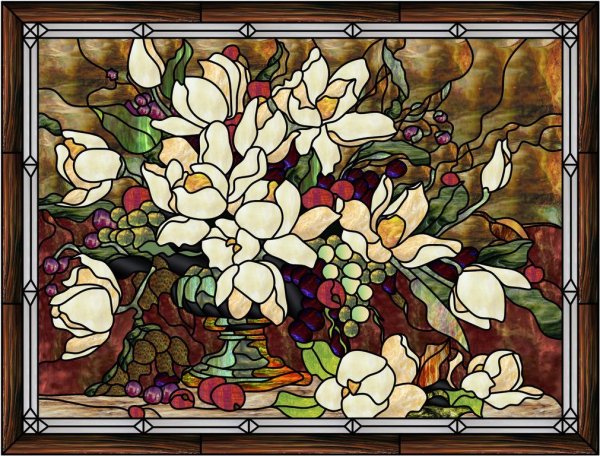 Витражи цветы красивые