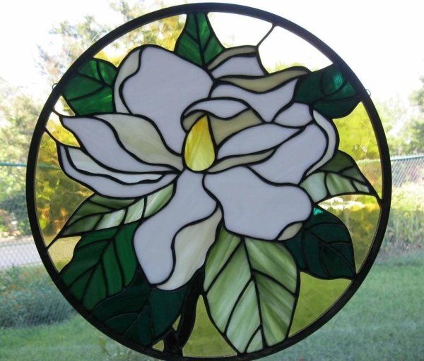 Магнолия витраж Тиффани