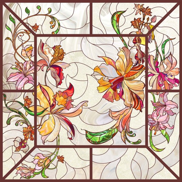Витраж орнамент