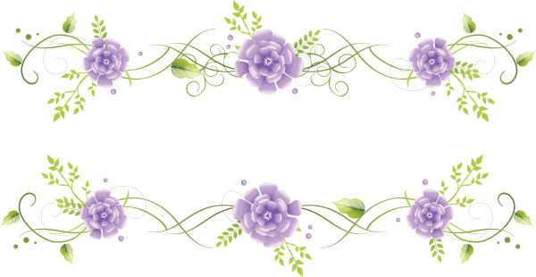 Цветочный узор на прозрачном фоне