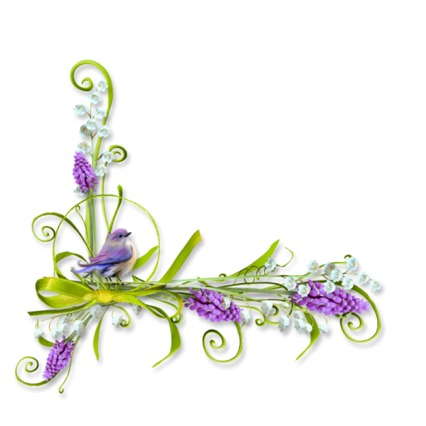 Цветочные уголки для текста