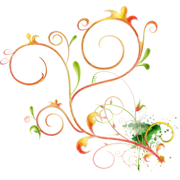 Цветной орнамент на белом фоне