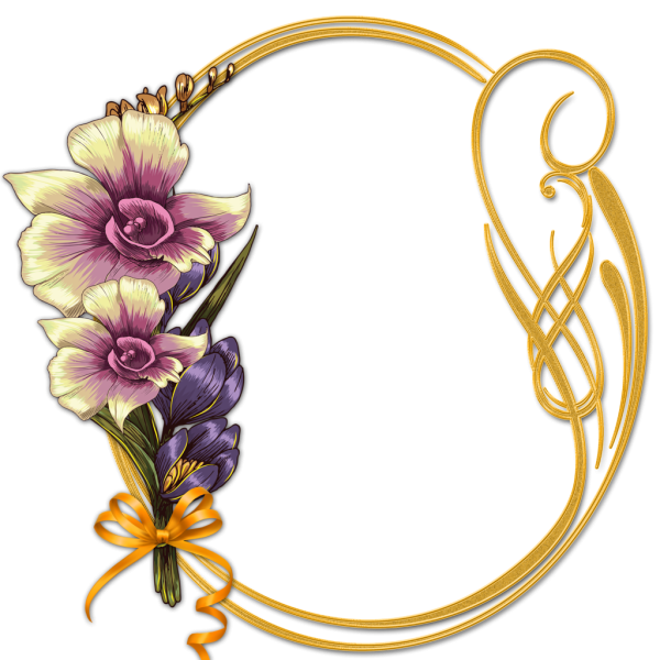 Рамки вырезы с цветочками