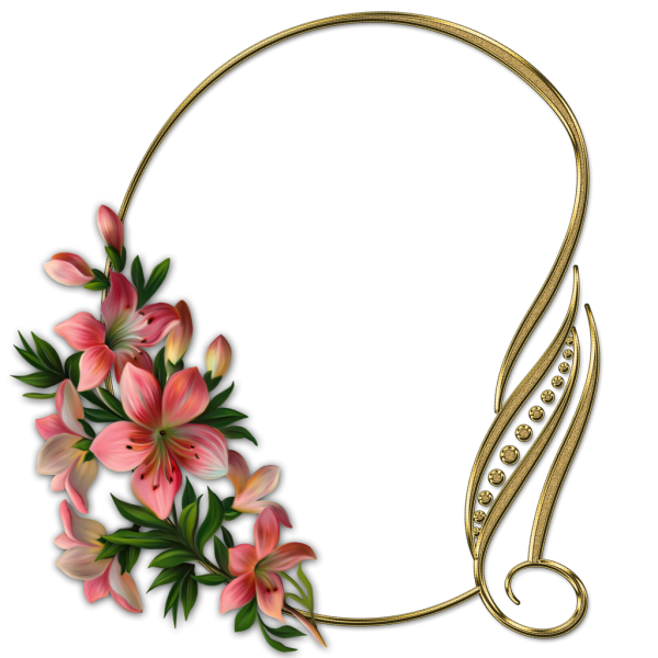 Красивая овальная рамка