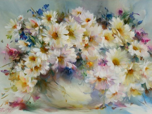 Ромашки маслом Владимир Бабич