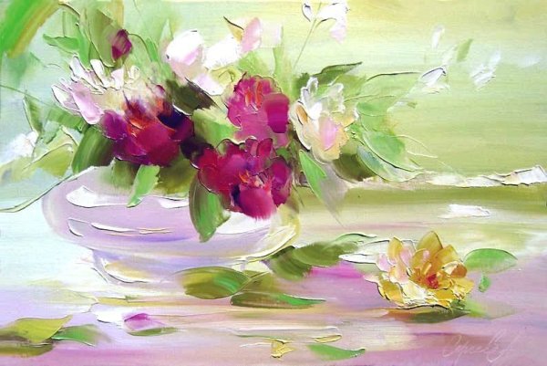 Александр Сергеев живопись цветы картины