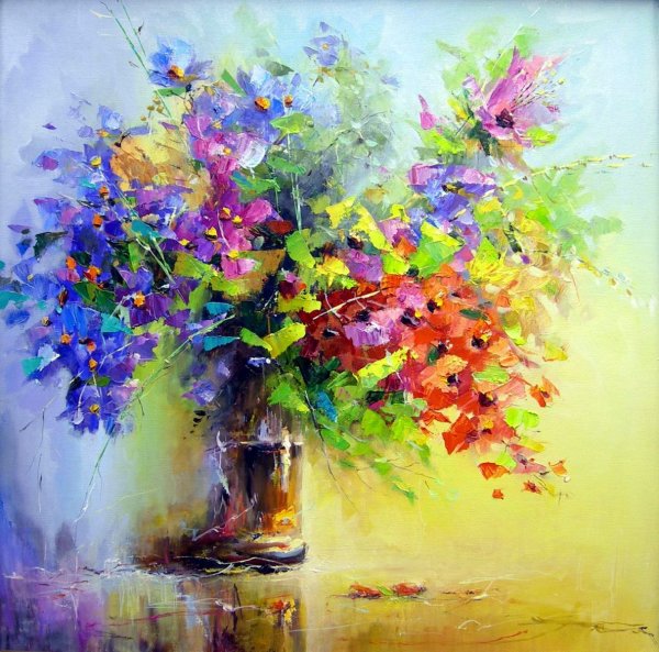 Художник Евгений Лоскутов картины цветы