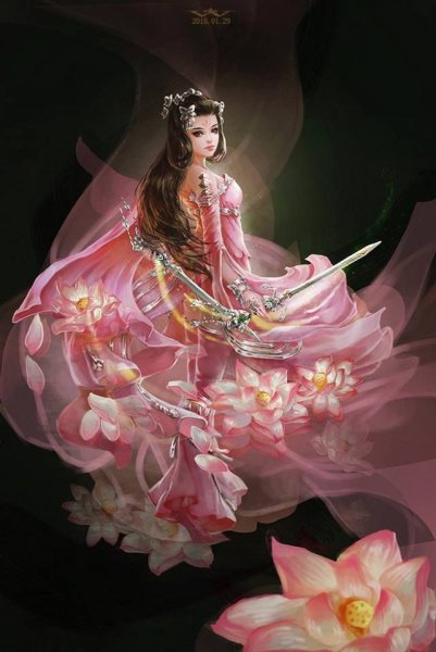 Богиня в лотосе