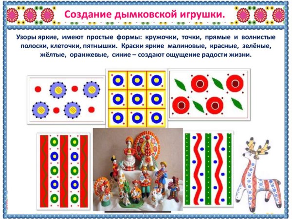Основные элементы дымковской росписи