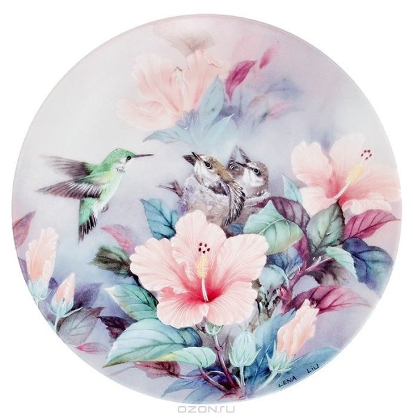 Тарелки с Акварельные цветы