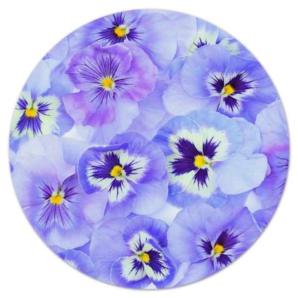 Круглые с цветами