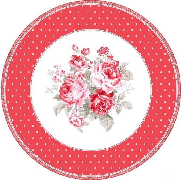 Круглая этикетка с цветами