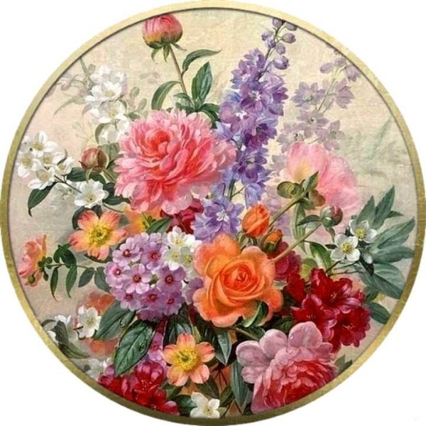 Цветы для декупажа овальные