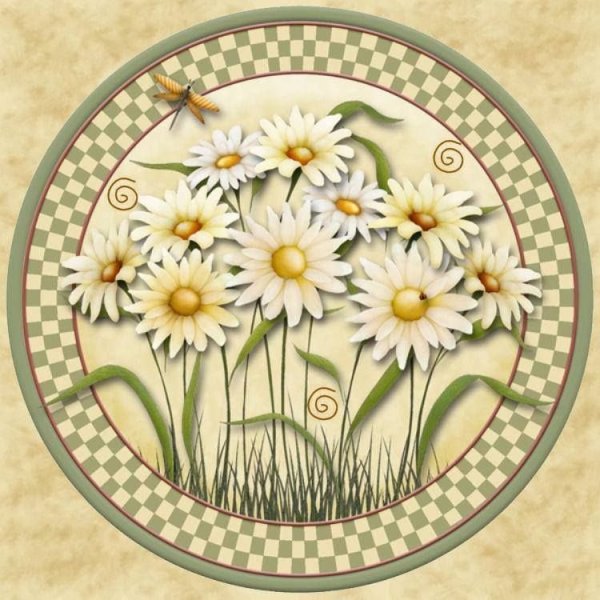 Круглая открытка