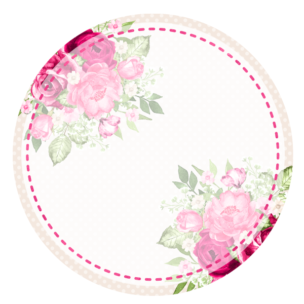 Круглая рамка с цветами