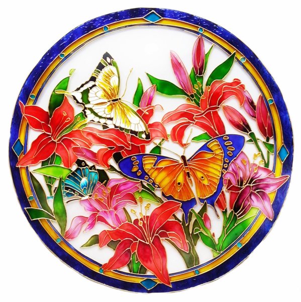 Витраж цветы