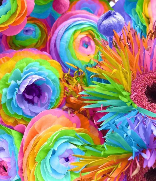 Радужный цветок