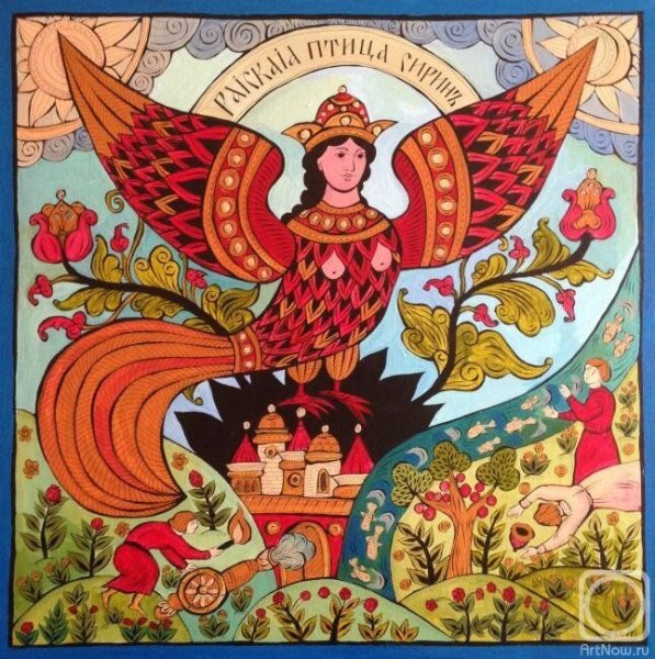 Рисование в стиле лубок цветы