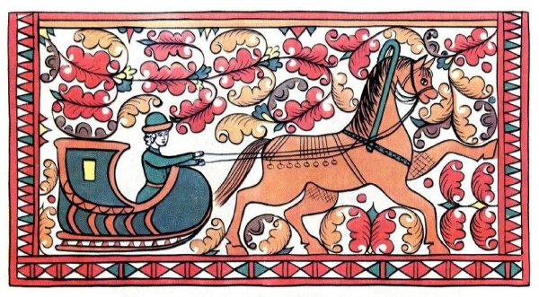 Русский лубок медведь