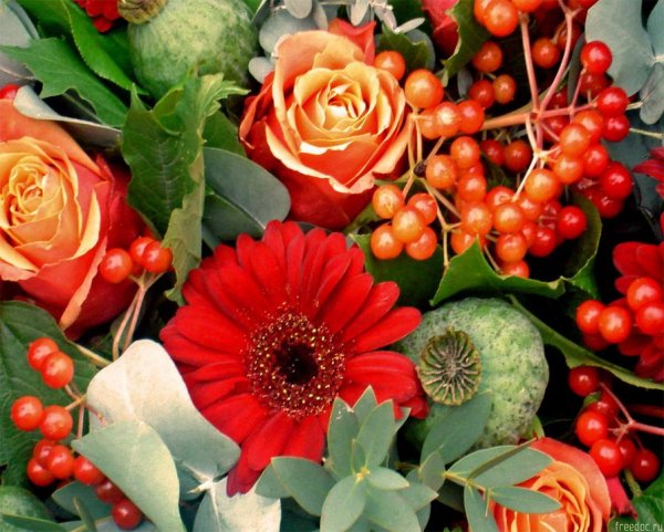 Красивый ноябрьский букет