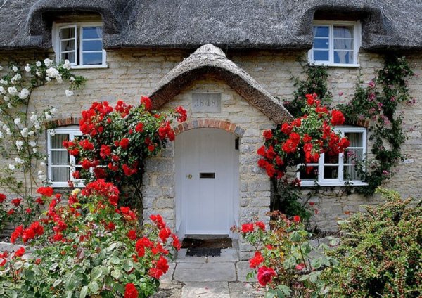 В Англии дом в цветах