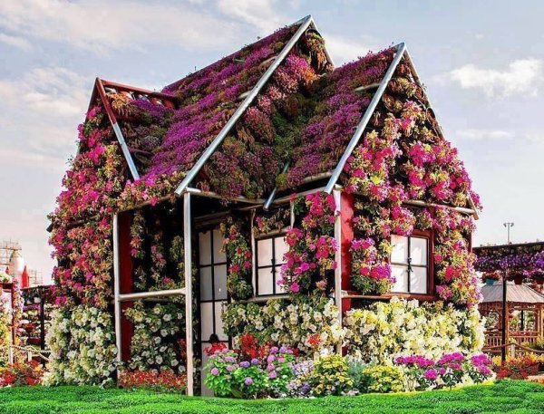 Домик с цветами