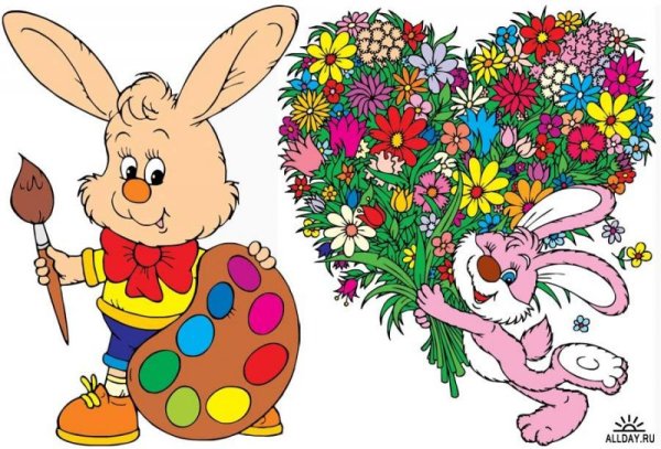 Зайчик с цветком