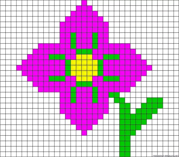 Цветы в клеточку