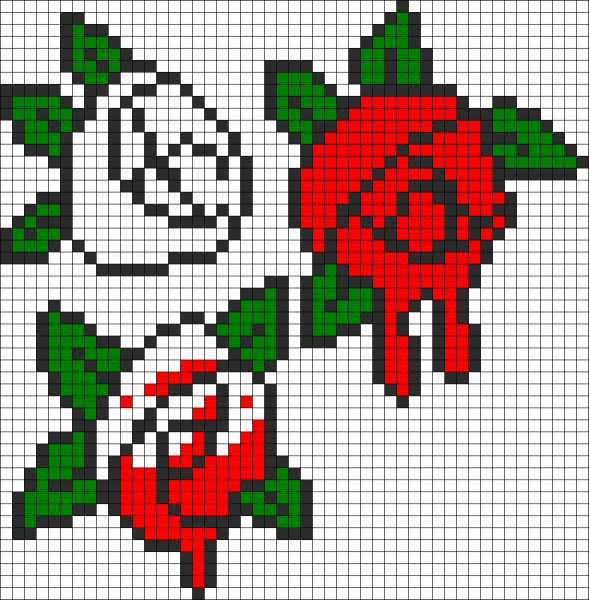 Вышивка цветов крестиком