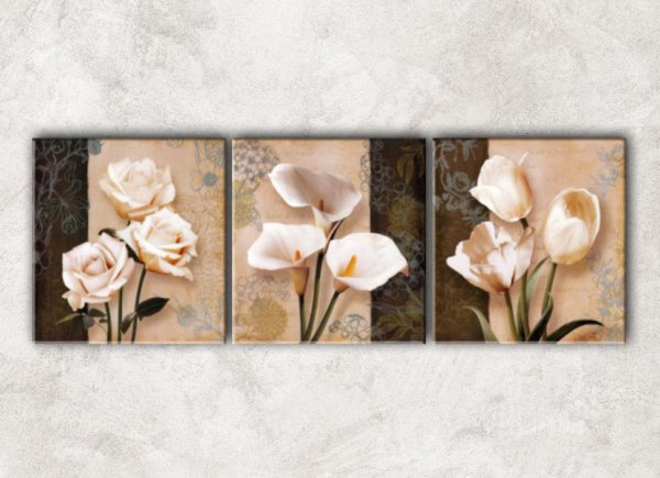 Триптих цветы