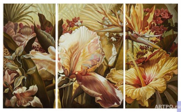 Триптих картины маки