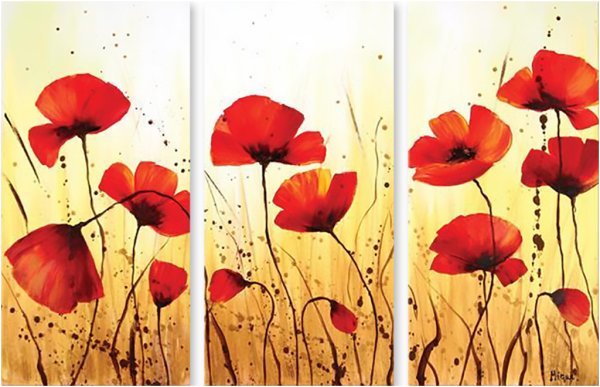 Триптих цветы