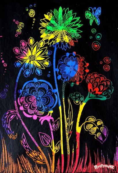 Граттаж техника рисования