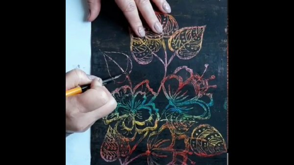 Гравюра в технике граттаж