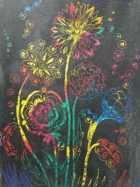 Техника граттаж