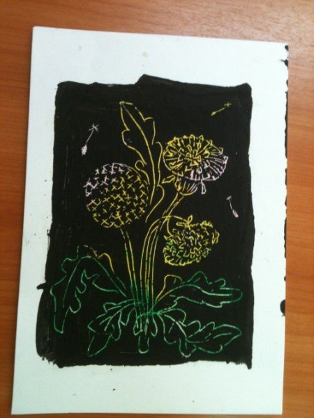 Техники рисования граттаж