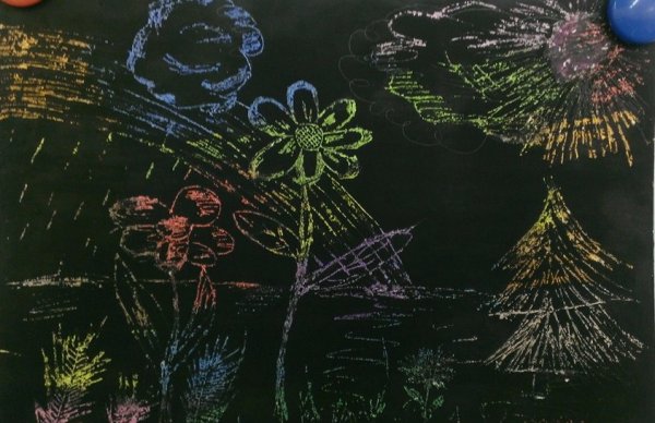 Граттаж Лев