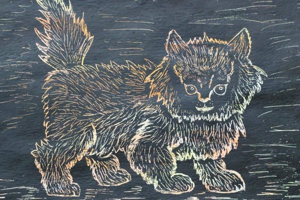 Граттаж техника рисования