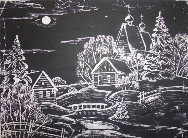 Граттаж техника рисования