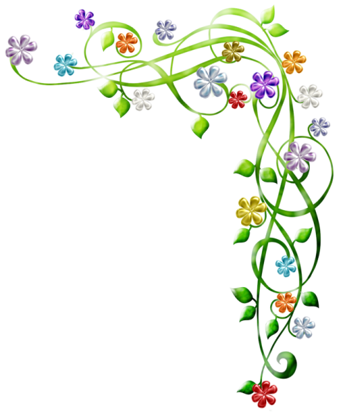 Цветочный орнамент уголок